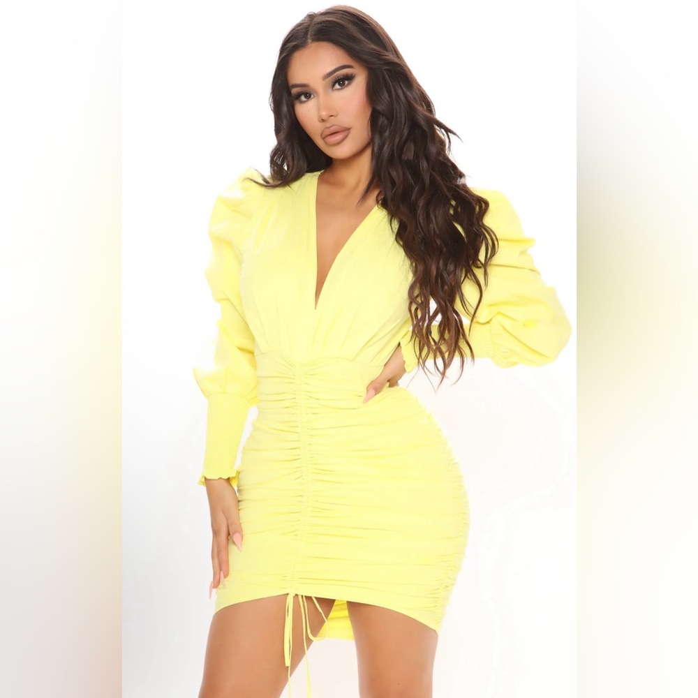 Fashion Nova- Leilani Ruched Mini Dress